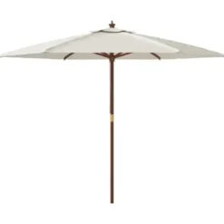 vidaXL - Parasol - Wit - Hout