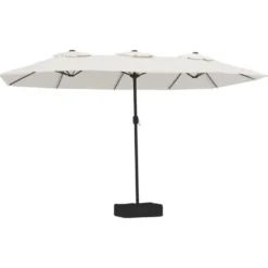 vidaXL - Parasol - Wit - Stof