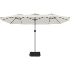 vidaXL - Parasol - Wit - Stof