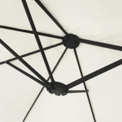 vidaXL - Parasol - Wit - Stof