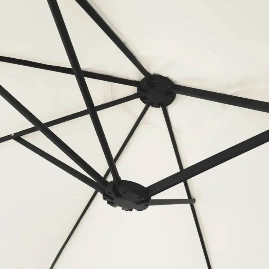 vidaXL - Parasol - Wit - Stof