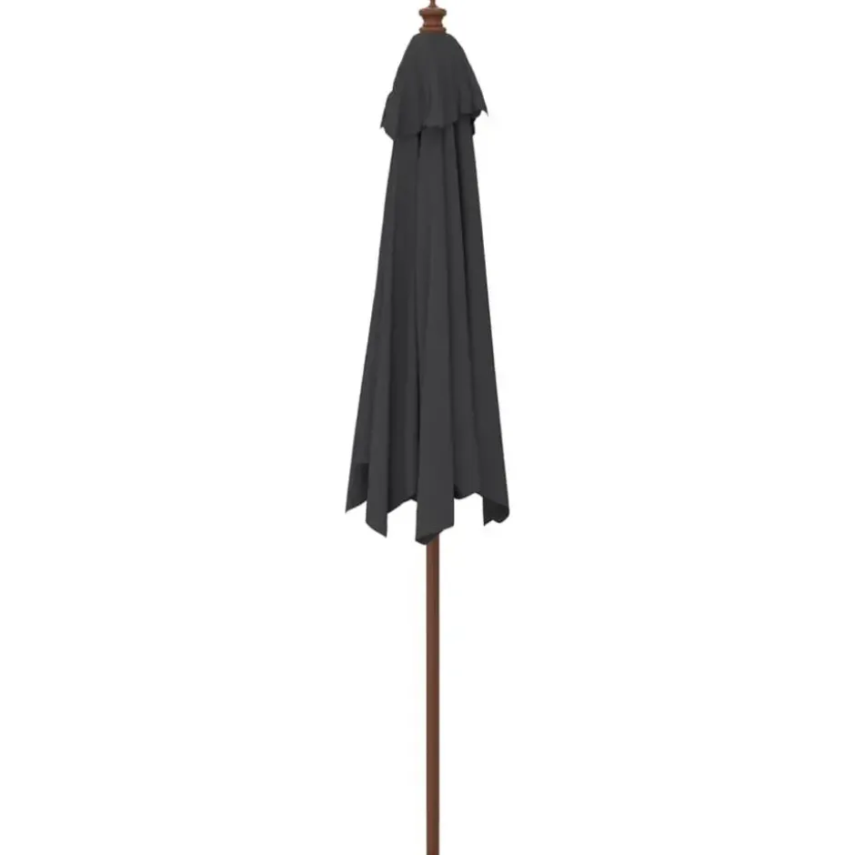 vidaXL - Parasol - Zwart - Hout