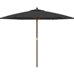 vidaXL - Parasol - Zwart - Hout