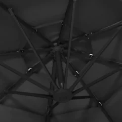 vidaXL - Parasol - Zwart - Polyester