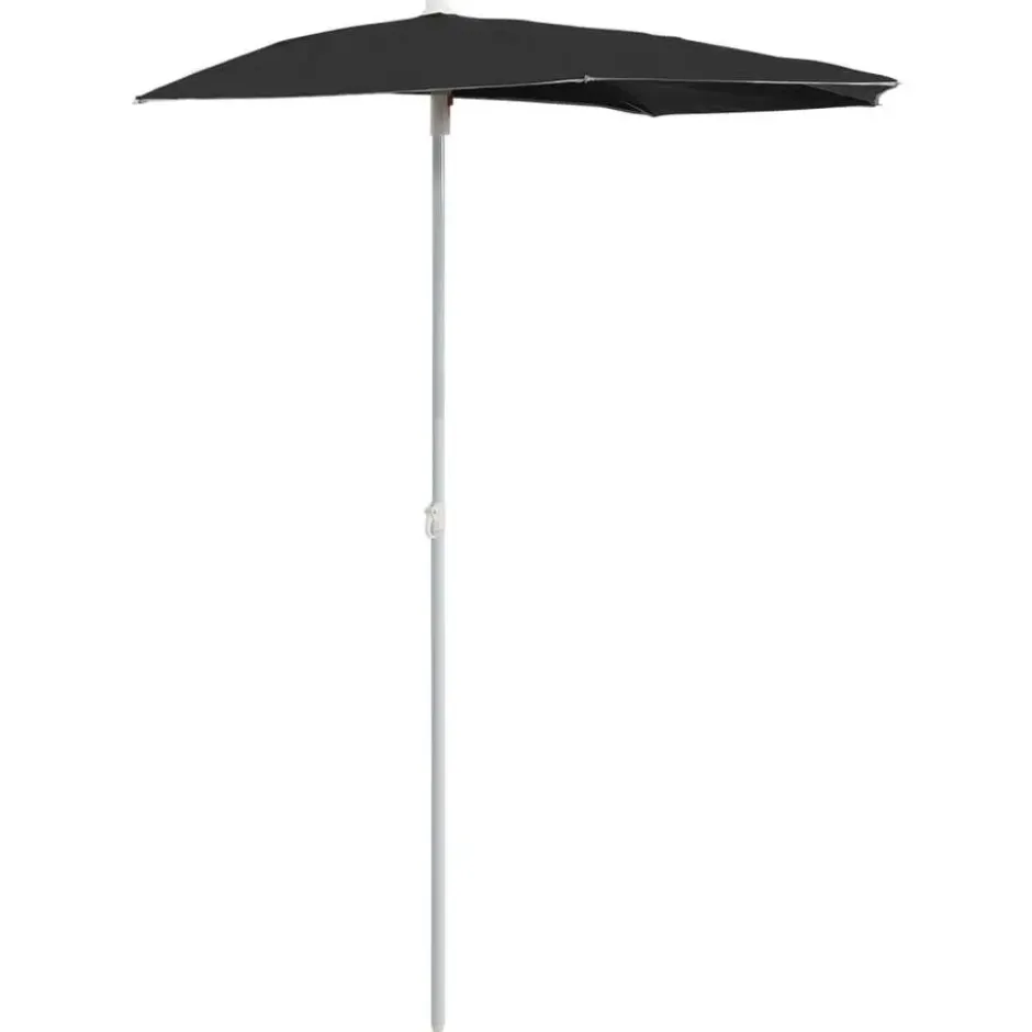vidaXL - Parasol - Zwart - Stof