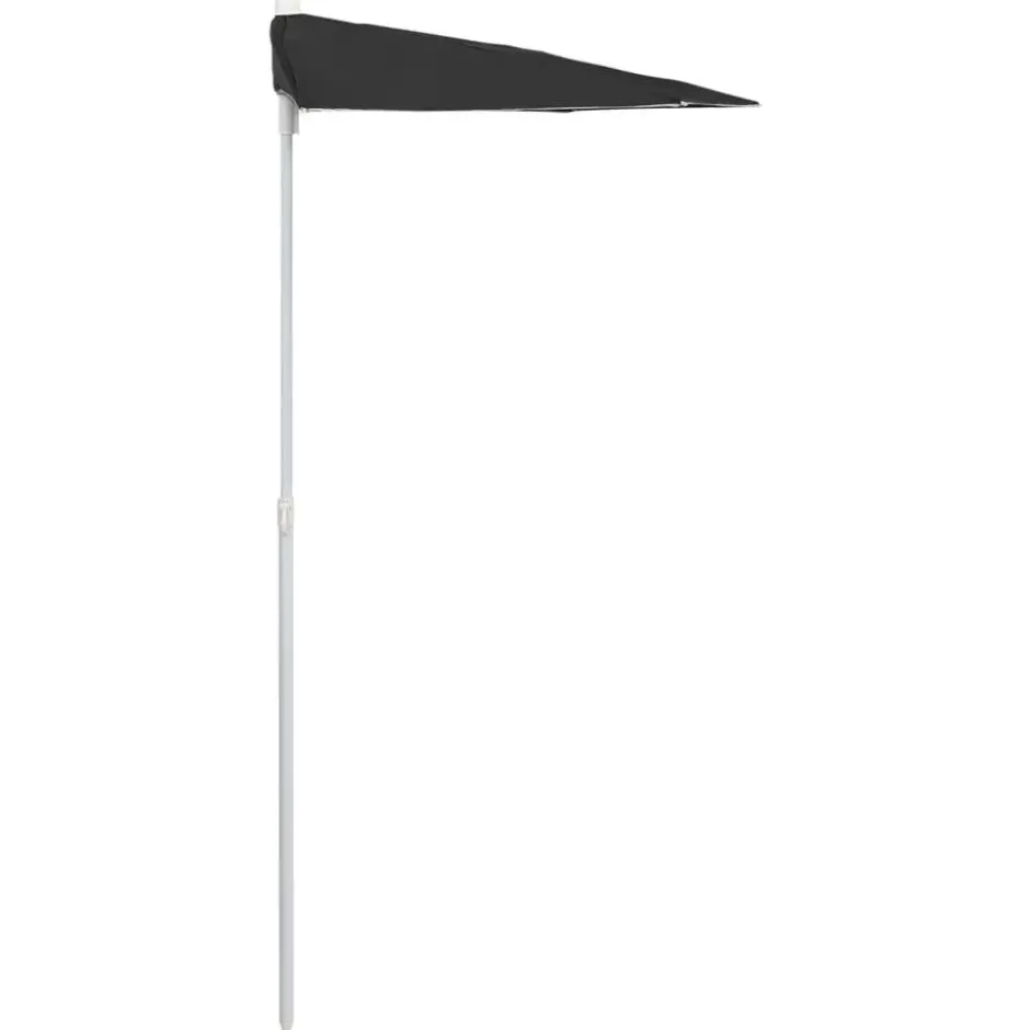 vidaXL - Parasol - Zwart - Stof