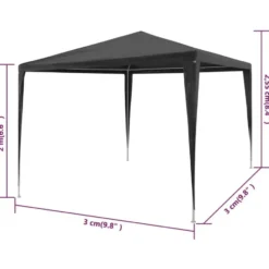 vidaXL - Partytent - Antraciet - Polyetheen