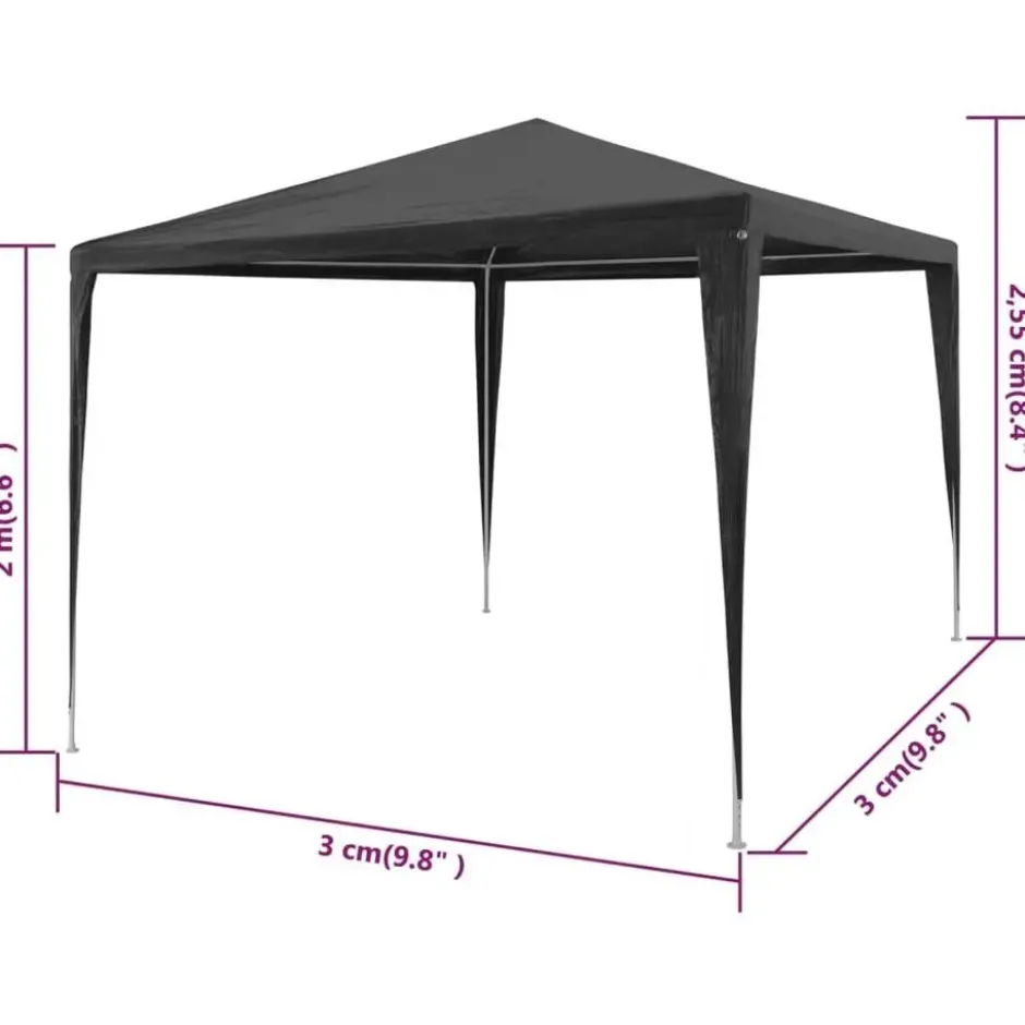 vidaXL - Partytent - Antraciet - Polyetheen