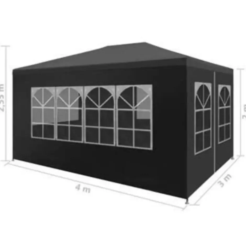 vidaXL - Partytent - Antraciet - Polyetheen