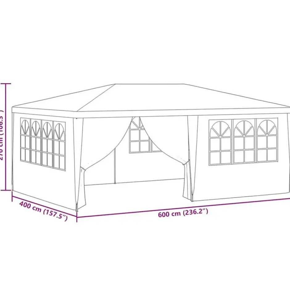 vidaXL - Partytent - Antraciet - Polyetheen