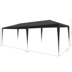 vidaXL - Partytent - Antraciet - Polyetheen