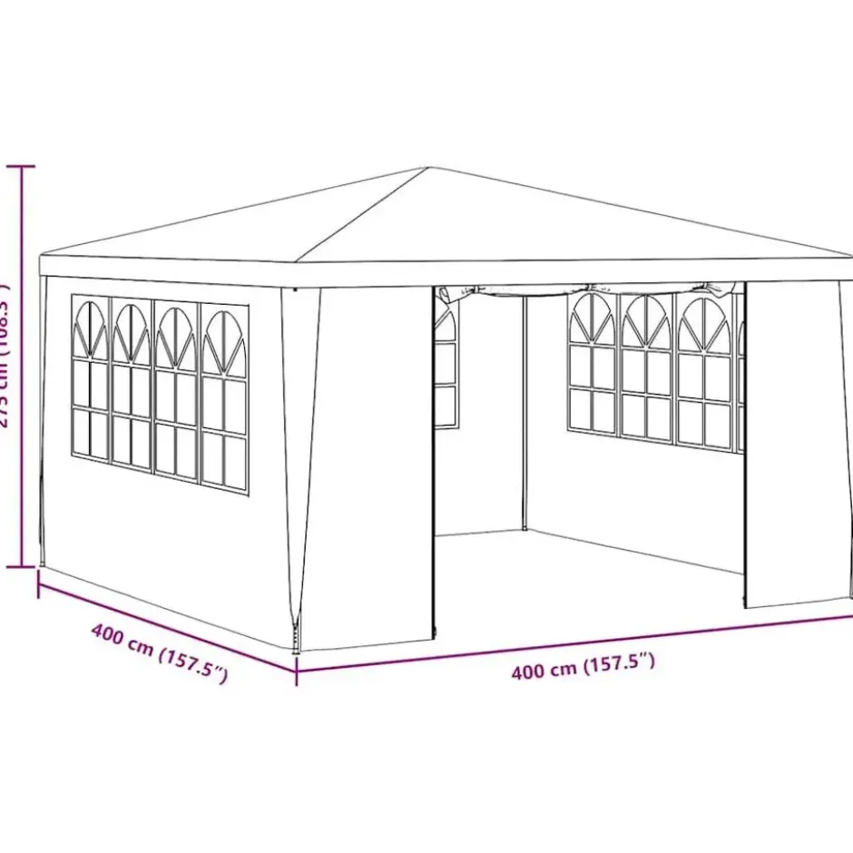 vidaXL - Partytent - Antraciet - Polyetheen