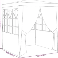 vidaXL - Partytent - Antraciet - Polyetheen