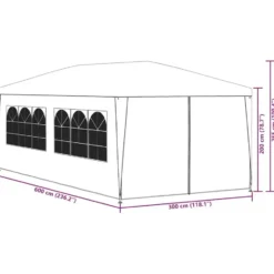 vidaXL - Partytent - Antraciet - Polyetheen