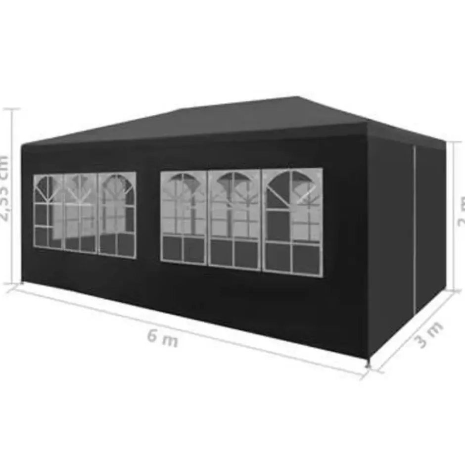 vidaXL - Partytent - Antraciet - Polyetheen