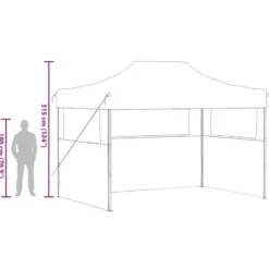vidaXL - Partytent - Antraciet - Stof
