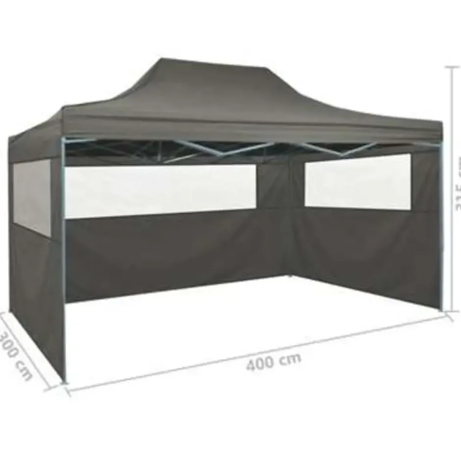 vidaXL - Partytent - Antraciet - Stof