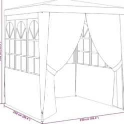 vidaXL - Partytent - Blauw - Polyetheen