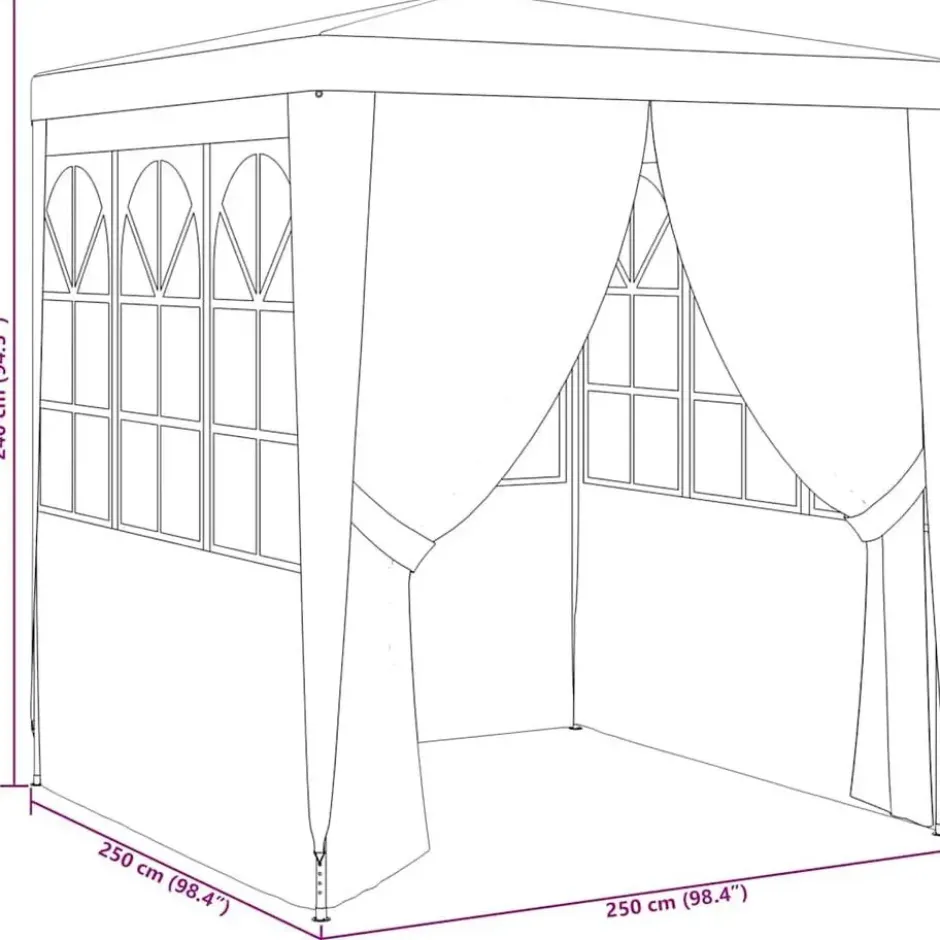 vidaXL - Partytent - Blauw - Polyetheen
