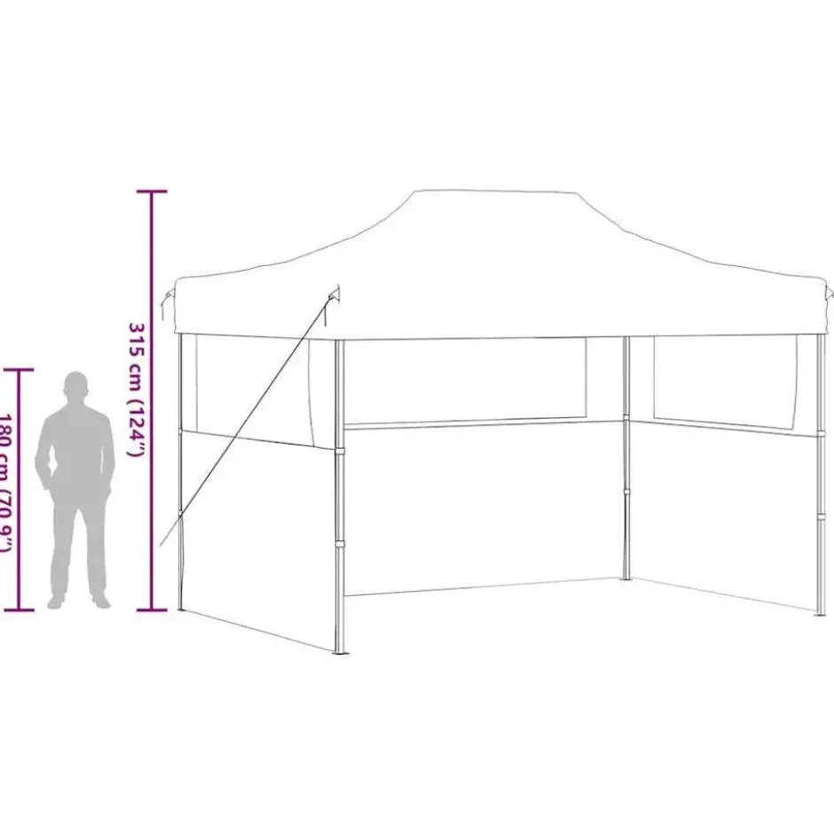 vidaXL - Partytent - Crème - Stof