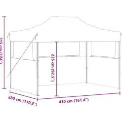 vidaXL - Partytent - Crème - Stof