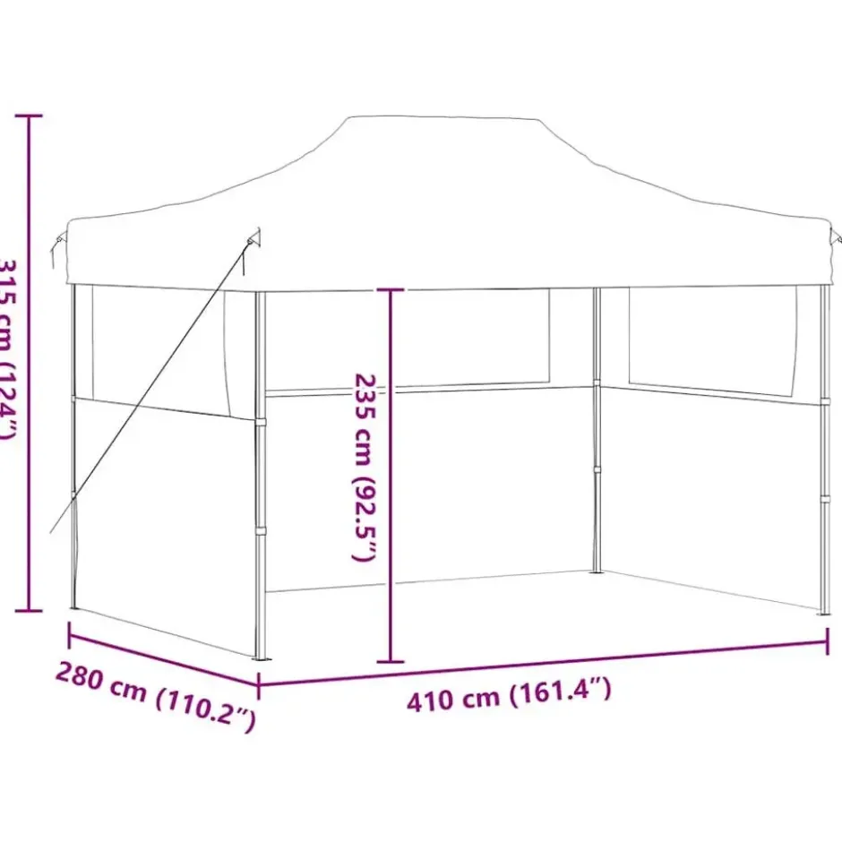 vidaXL - Partytent - Crème - Stof