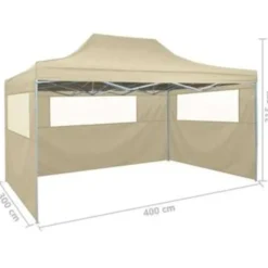 vidaXL - Partytent - Crème - Stof