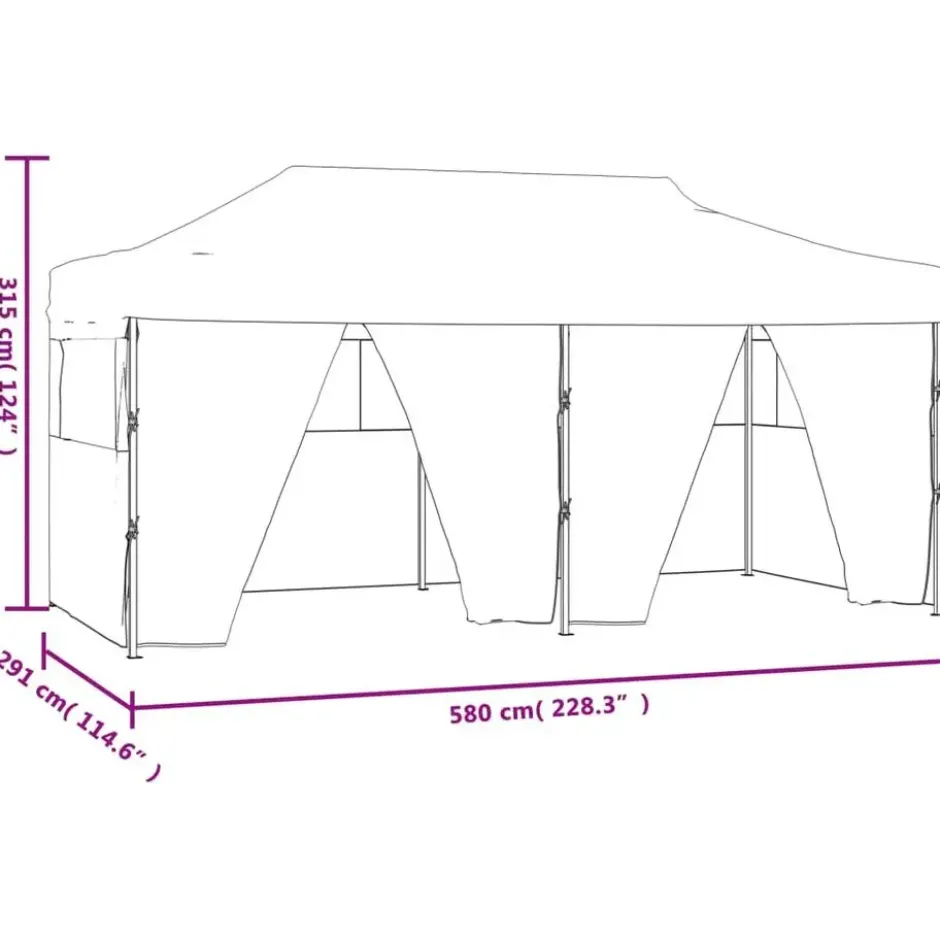 vidaXL - Partytent - Crème - Stof