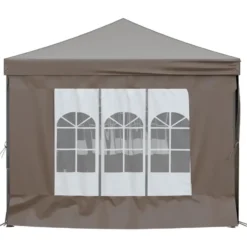 vidaXL - Partytent inklapbaar met zijwanden - 3x6 m taupe