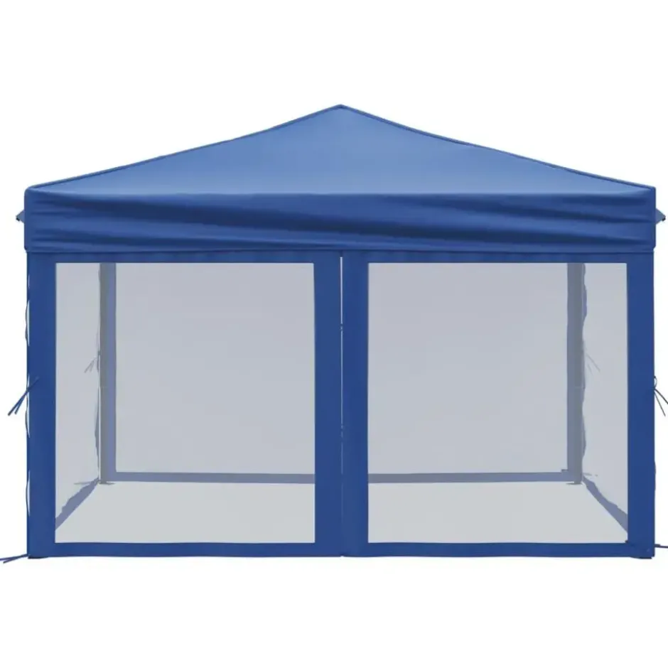 vidaXL - Partytent inklapbaar met zijwanden 3x3 m blauw