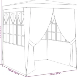 vidaXL - Partytent - Wit - Polyetheen