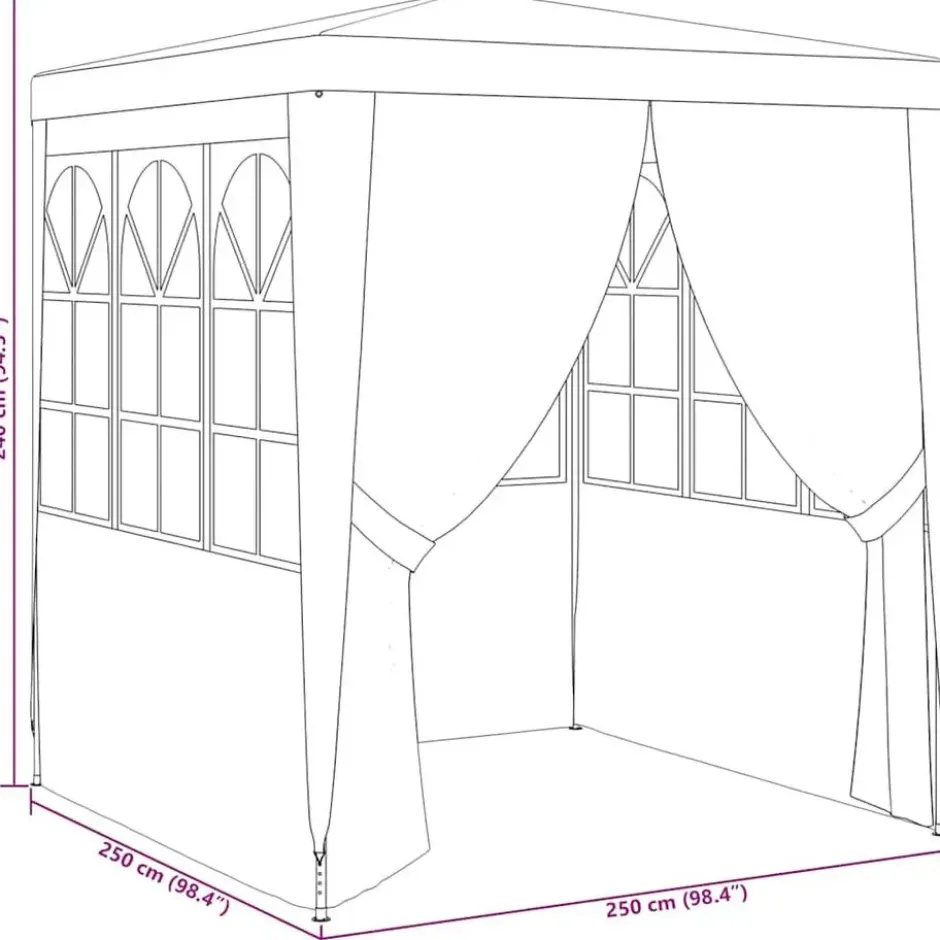 vidaXL - Partytent - Wit - Polyetheen