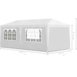 vidaXL - Partytent - Wit - Stof