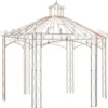 vidaXL - Paviljoen - Bruin - Metaal - 4 m