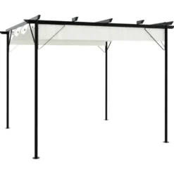 vidaXL - Pergola - Crème - Staal