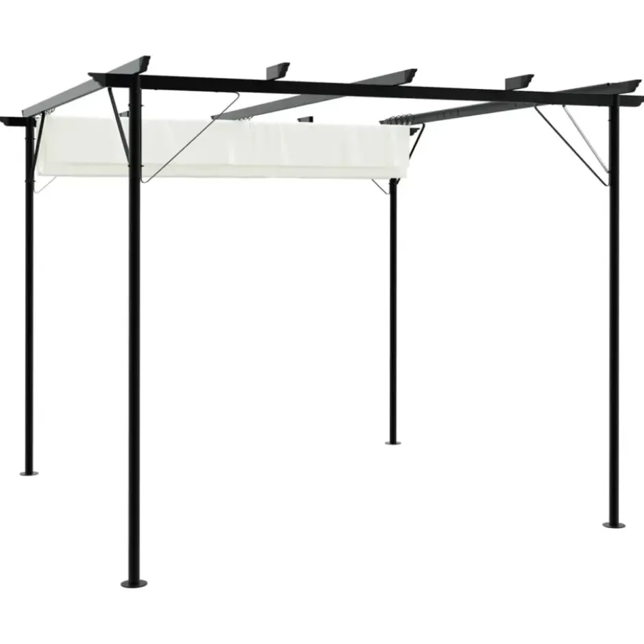 vidaXL - Pergola - Crème - Staal