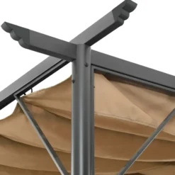 vidaXL - Pergola - Taupe - Staal