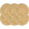 vidaXL - Placemat - Bruin - Jute - 6 stuks
