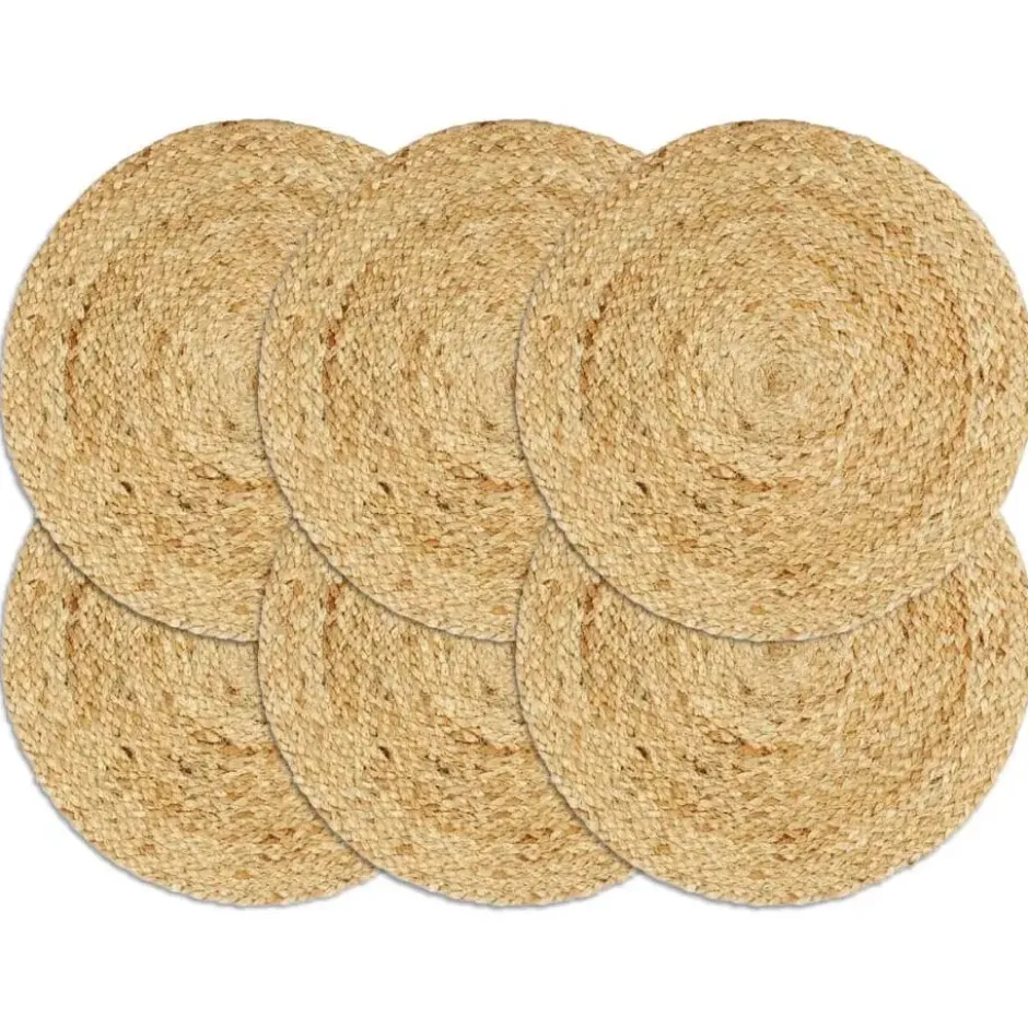 vidaXL - Placemat - Bruin - Jute - 6 stuks