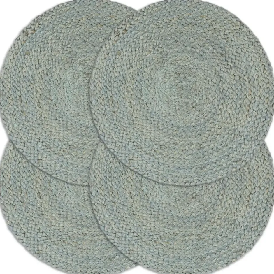 vidaXL - Placemat - Groen - Jute - 4 stuks