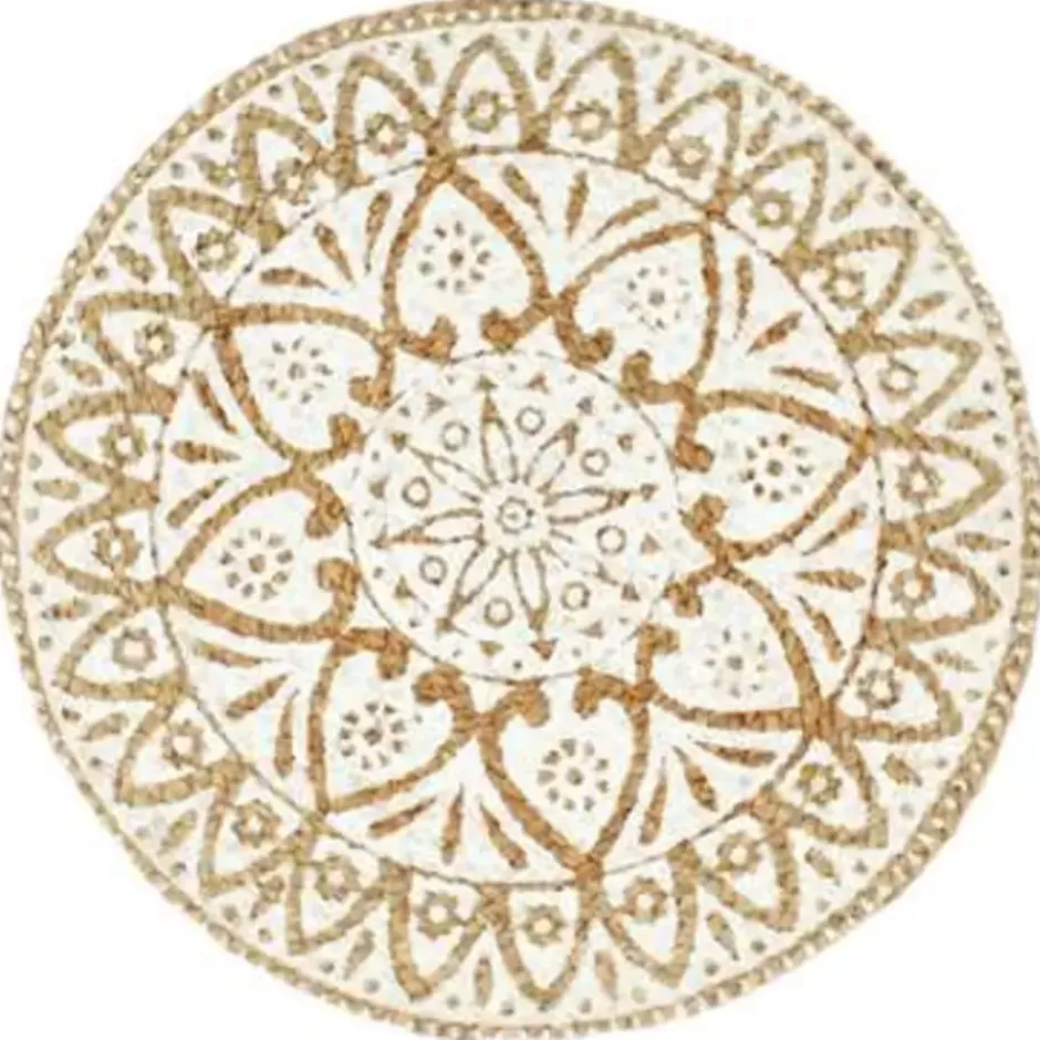 vidaXL - Placemat - Wit - Jute - 6 stuks