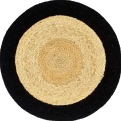 vidaXL - Placemat - Zwart - Katoen - 6 stuks