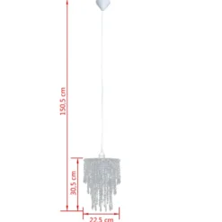 vidaXL - Plafondlamp - Transparent - Staal - 22.5 x 30.5 cm