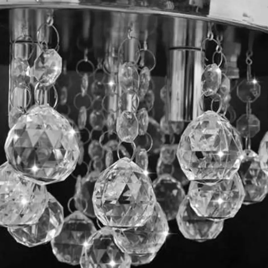 vidaXL - Plafondlamp - Transparent - Metaal