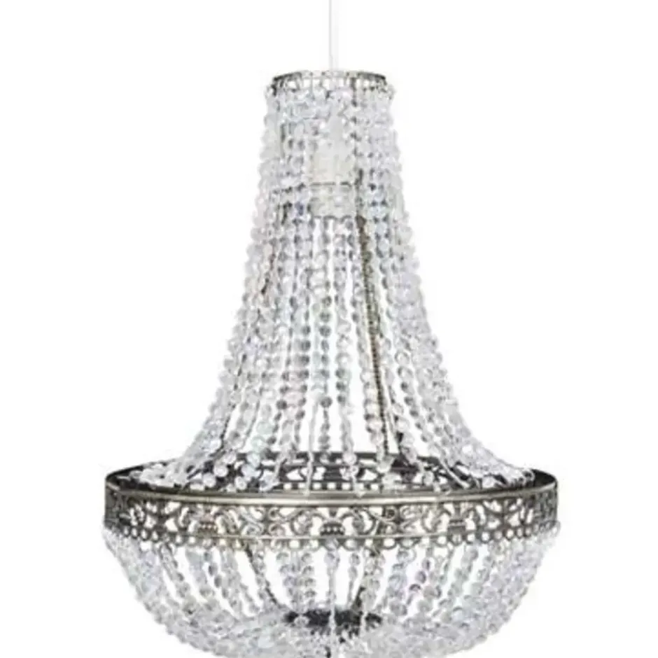 vidaXL - Plafondlamp - Transparent - Staal - 36.5 x 46 cm