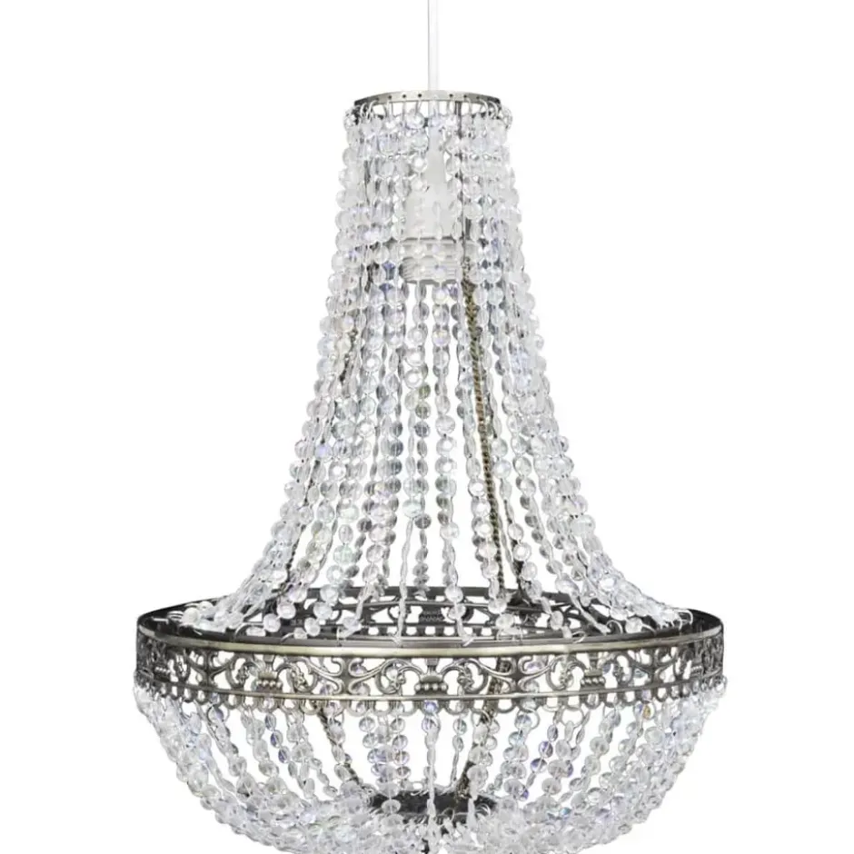 vidaXL - Plafondlamp - Transparent - Staal - 36.5 x 46 cm