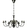 vidaXL - Plafondlamp - Zwart - Metaal - 80 x 45 cm
