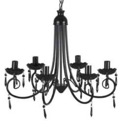 vidaXL - Plafondlamp - Zwart - Metaal - 55.5 x 46 cm