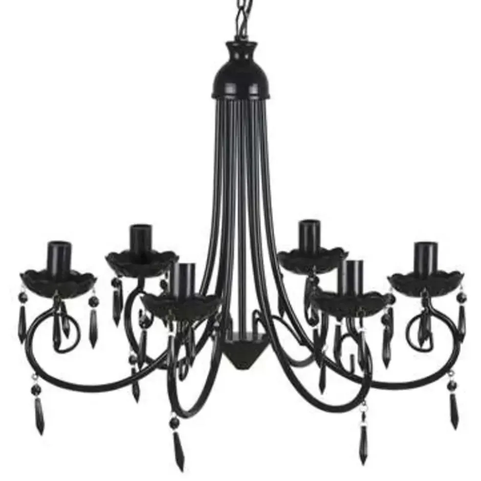 vidaXL - Plafondlamp - Zwart - Metaal - 55.5 x 46 cm