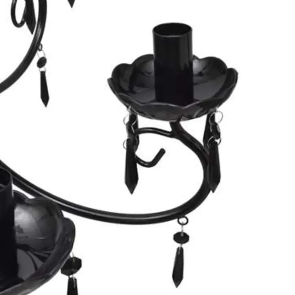 vidaXL - Plafondlamp - Zwart - Metaal - 55.5 x 46 cm